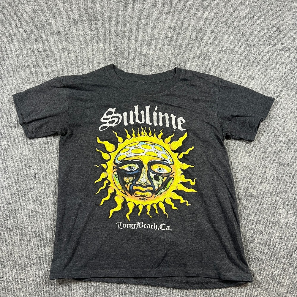 Sublime Sun Long Beach CA T Shirt Womens XS Black Short Sleeve Crew Neck Tee